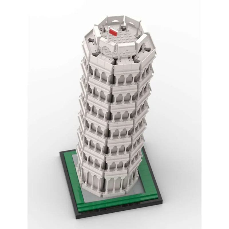2456 PCS Modular Building Leaning Tower of Pisa MOC Customize Modular Building Block Educational Kids DIY Boy Toy Birthday Gift