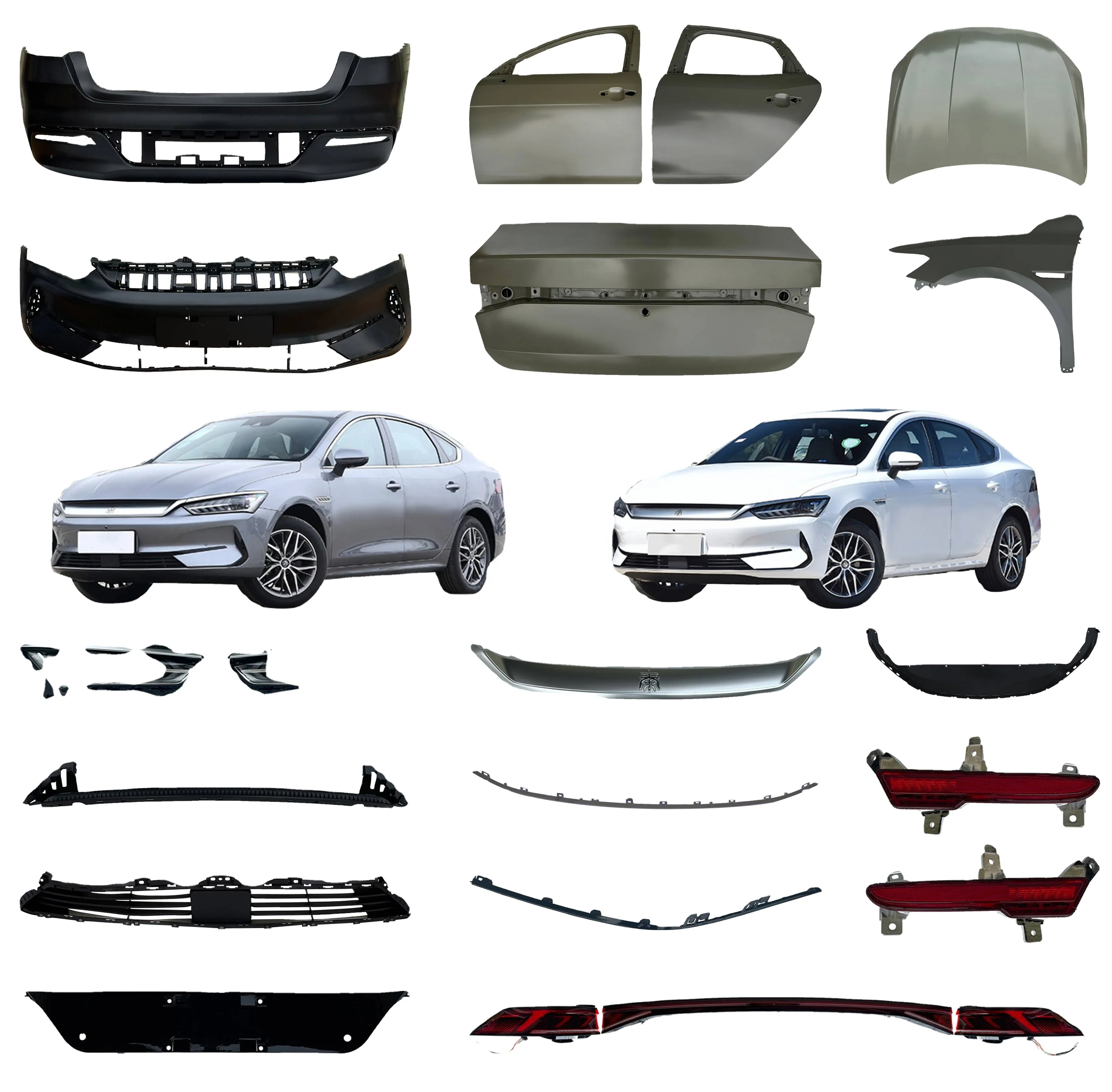 

STLFHigh qualityHaishida for Chinese Car BYD Qin Plus Body Kit Accessories Front Bumper Engine Hood Fender Headlight Taillight