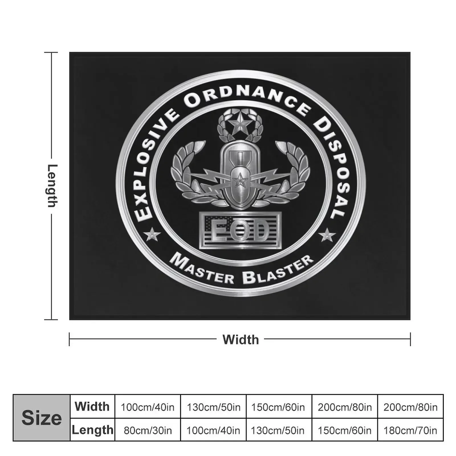 Explosive Ordnance Disposal EOD Throw Blanket Luxury Multi-Purpose Blankets