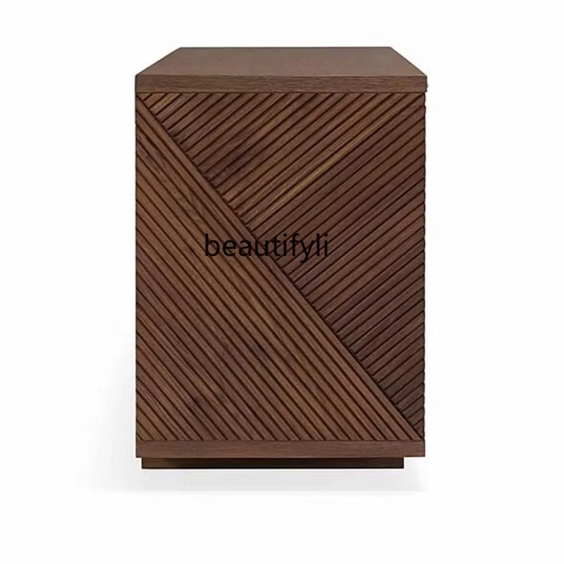 

Italian light luxury solid wood dining side cabinet, Nordic entrance locker storage, modern and simple living room
