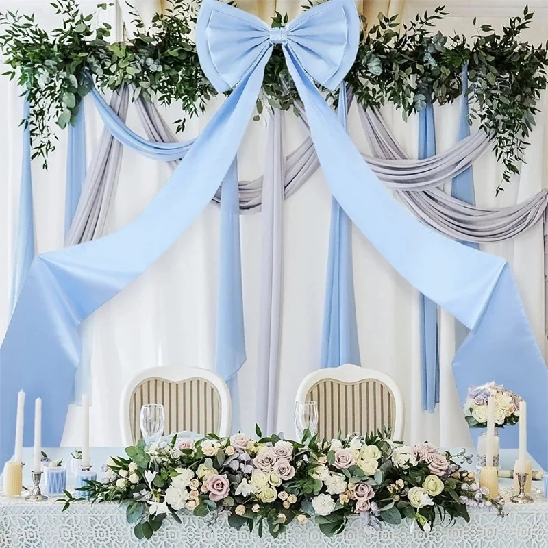 ديكور قوس القوس الأبيض العملاق لحفل الزفاف، وحفلات أعياد الميلاد، وعرض المتجر، وخلفية التصوير الفوتوغرافي - تصميم قماش أنيق