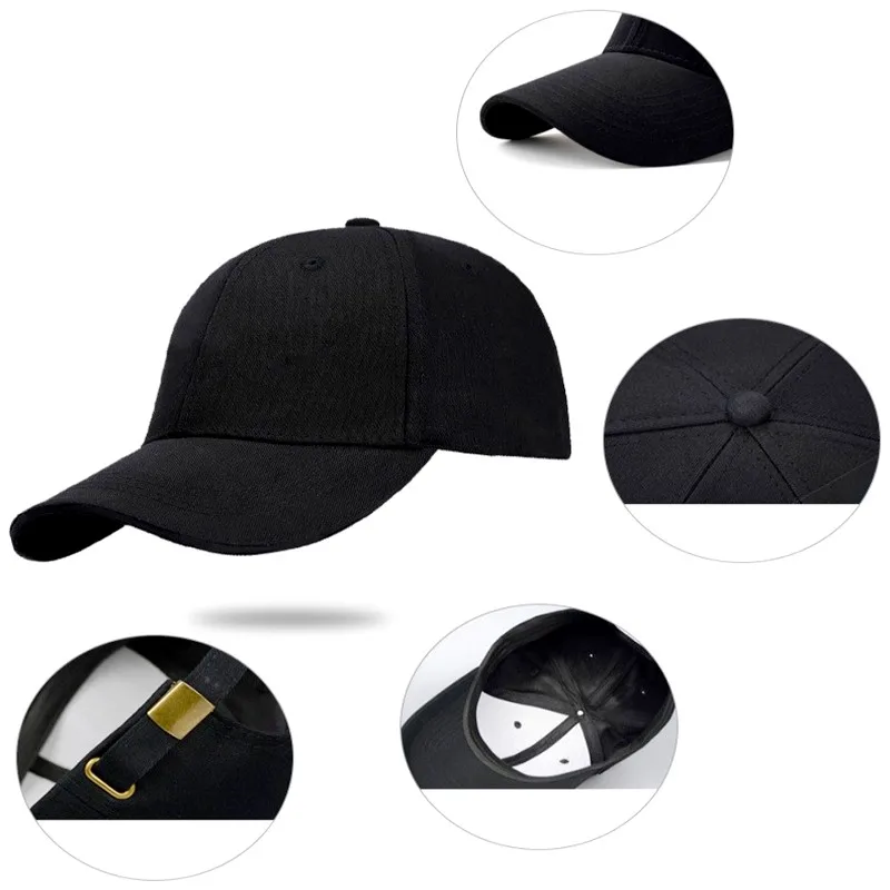 Solid Color Fashion Men Women Adjustable Leisure Caps Unisex Plain Curved Sun Visor Cotton Hats Outdoor Dustproof Baseball Cap