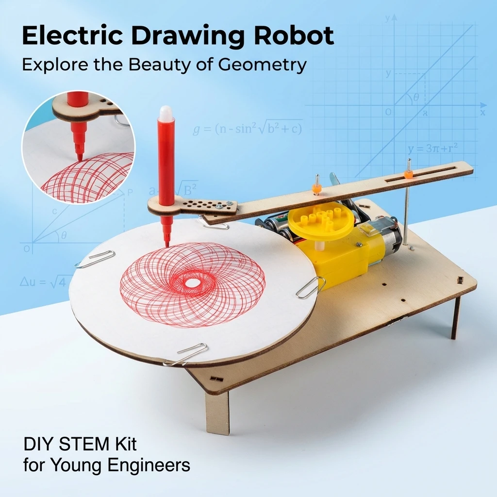 STEM Automatischer Malroboter DIY Elektrischer Plotter Wissenschafts-Kit Lehrmittel für Klassenzimmer-Training & Experimente