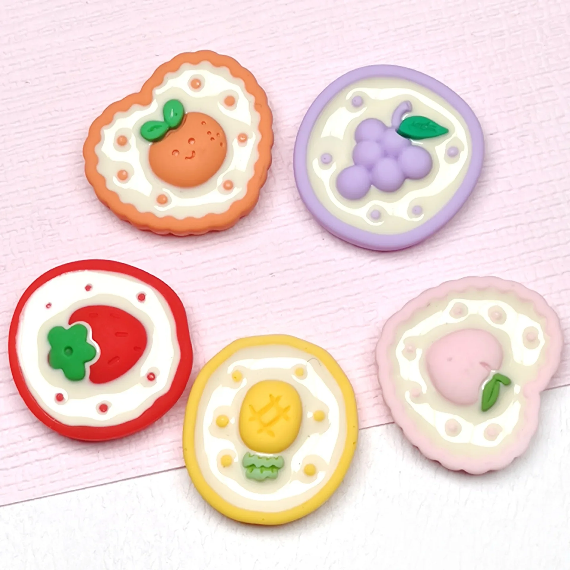 

1pc Simulation Cartoon Resin Fruit Food DIY Cream Phone Case Hair Accessories Jewelry