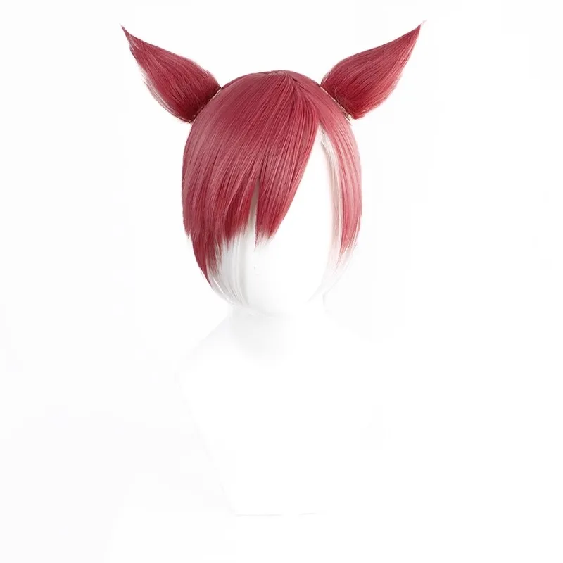 Final fantasia cosplay graha tia perucas com clipe de orelha cabelo feminino graha tia traje resistente ao calor cabelo sintético festa + peruca boné
