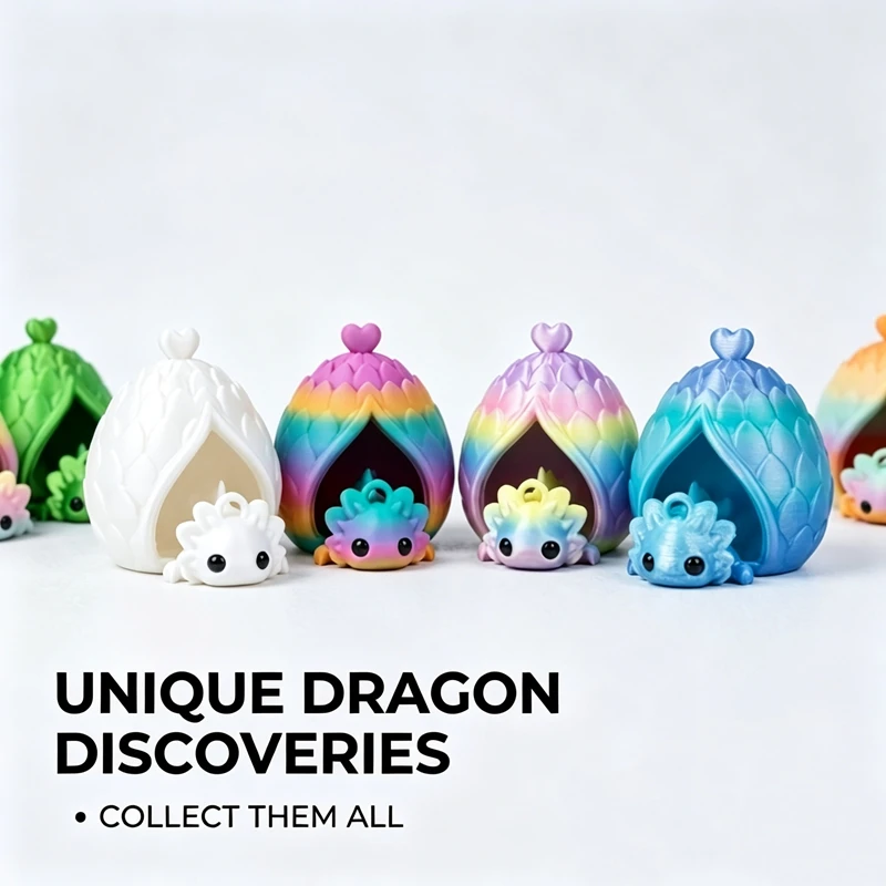 3d Printing Dragon Egg Mini Salamander Figure Surprise Gift For Kids Birthdays Party Favors Gifts Desk Decoration Figurine