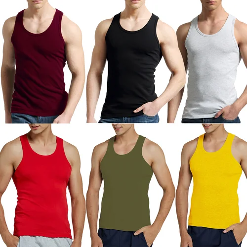 Imagen 2 del producto Camisetas sin mangas para hombre, chaleco de algodón 100% fresco de verano, camisetas sin mangas para hombre, camiseta interior informal ajustada para gimnasio, regalo para hombre, 9 colores, 1 Uds.