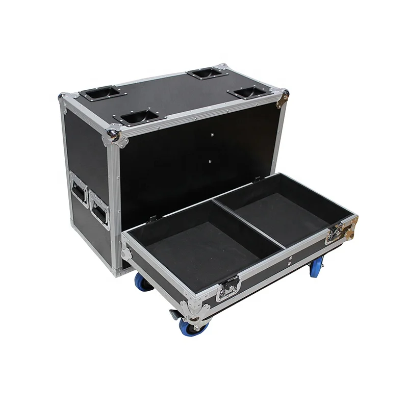 Flight Case de alto-falante ATA duplo universal cabe em dois dos melhores alto-falantes de 15 polegadas