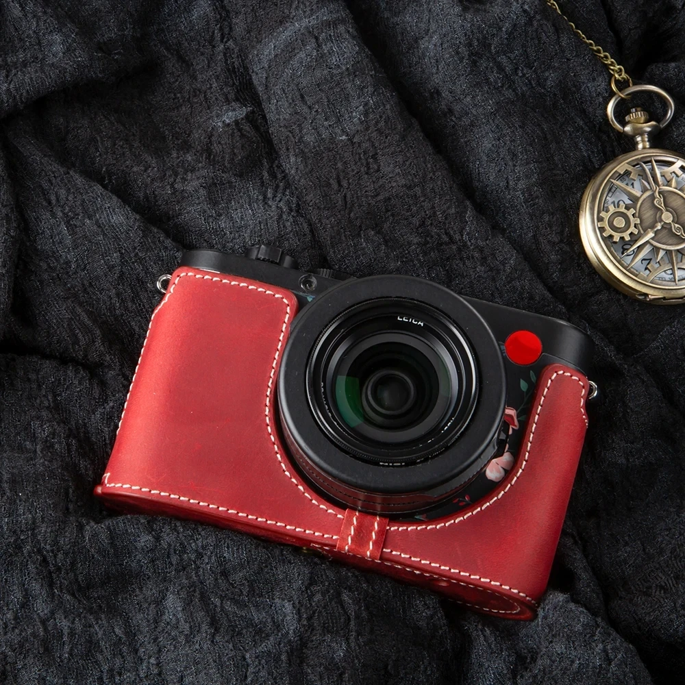 

Защитный чехол, сумка для камеры Leica D-Lux 8, чехол из натуральной кожи, чехол для половины камеры, сумка, аксессуары для фотосъемки