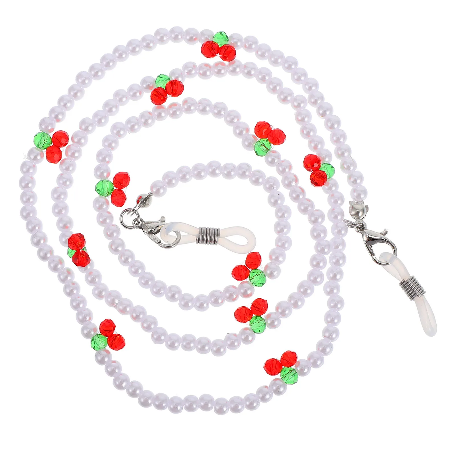 

1Pcs Cherry Bead Glasses Chain Durable Eyeglasses Hanging Chain for Glasses Mask Protective Decorative Eyewear Cord Strap