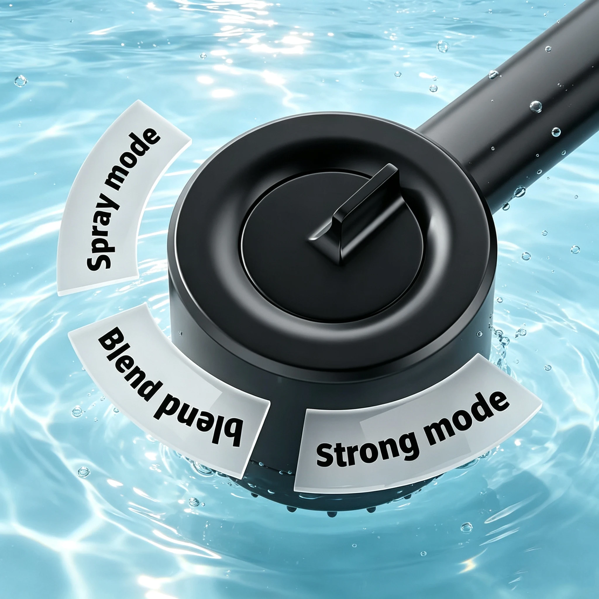 Water-Purifying Pressurized Showerhead with 3 Spray Modes, Removable Filter Cartridge, Handheld with Pause Water Control Button