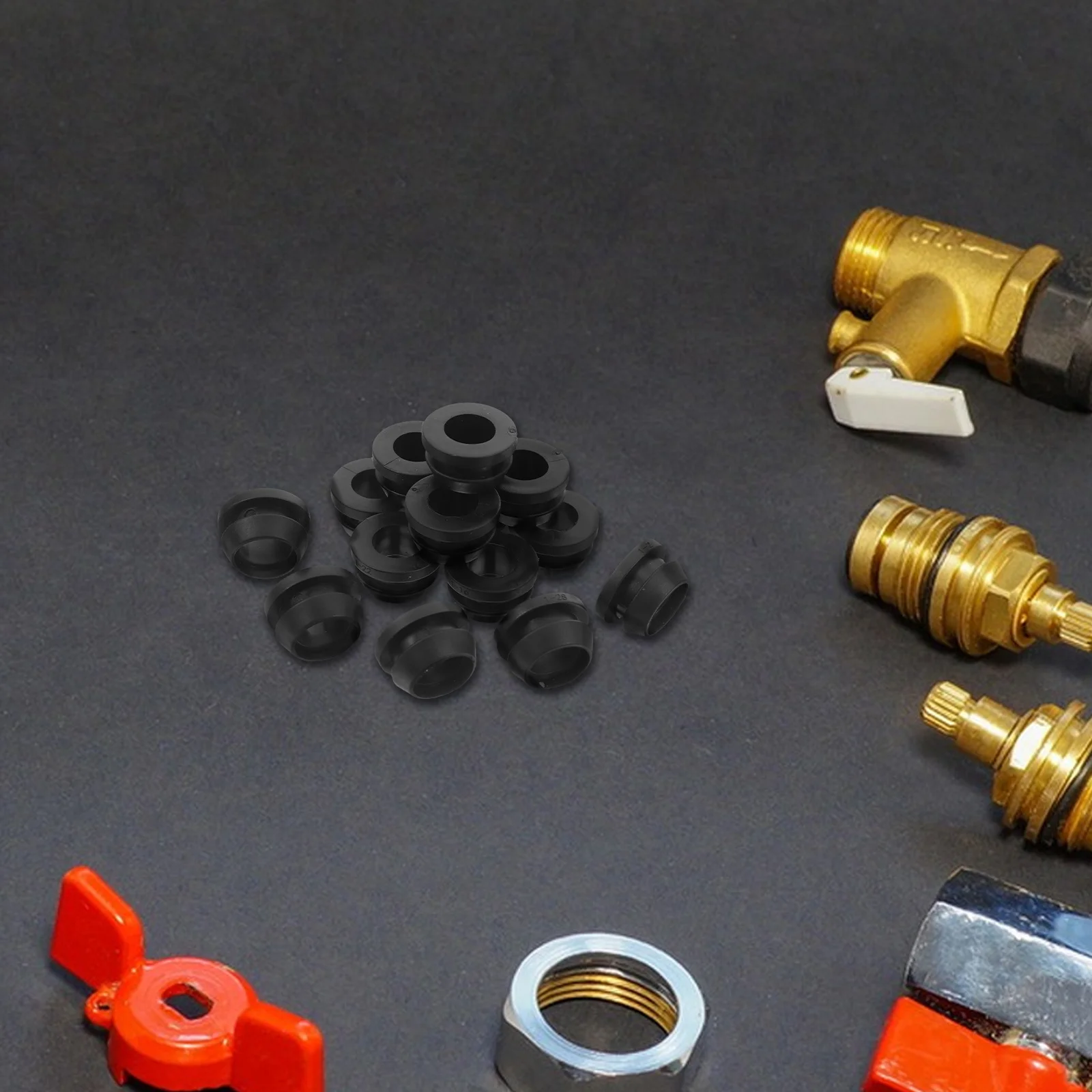 

50pcs Bypass Valve Gasket Black Silicone TPE Washer Drip Prevention Seal Leakproof Plumbing Gardening Accessories Irrigation