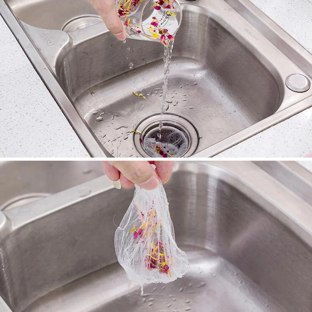

30Pcs Sink Filter Mesh Kitchen Drain Strainer Bag Fine Mesh Polyester Material for Home Restaurant Use Prevent Clogs and