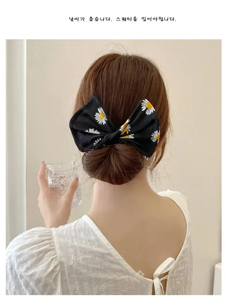 Modische Twist-Haarspange, Brötchenmacher im koreanischen Stil, Haarschmuck mit Schleife für Frauen – Detail 10