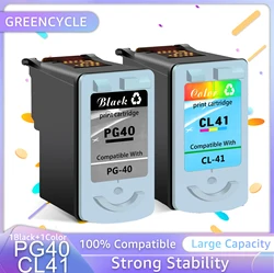 Greencycle High Yield Remanufactured Black Tri-Color Ink Cartridge PG40 CL41 Compatible for Canon FAX JX200 PIXMA iP1600 Printer