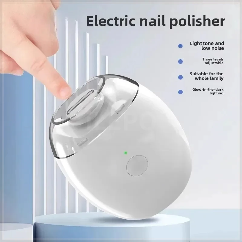2 IN 1 Electric Nail Clipper LED Light Automatic Nail Trimmer Grinder USB Rechargeable Safe Manicure Tools for Baby Kids Adult