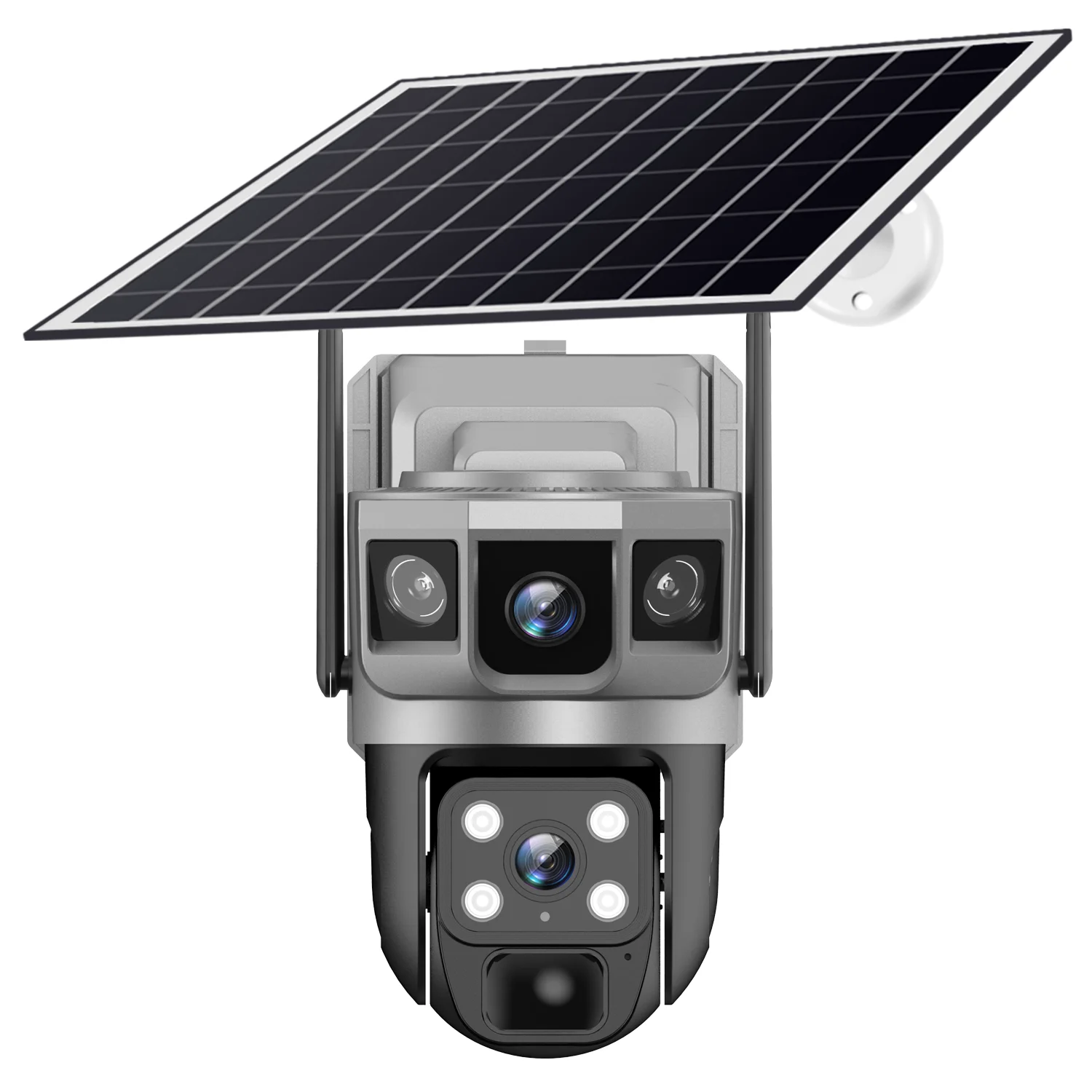 

PTZ 3 Screens Camera Outdoor PIR Low Power Consumption Two-way Voice Intercom Solar Panel Network Wifi Solar CCTV Camera