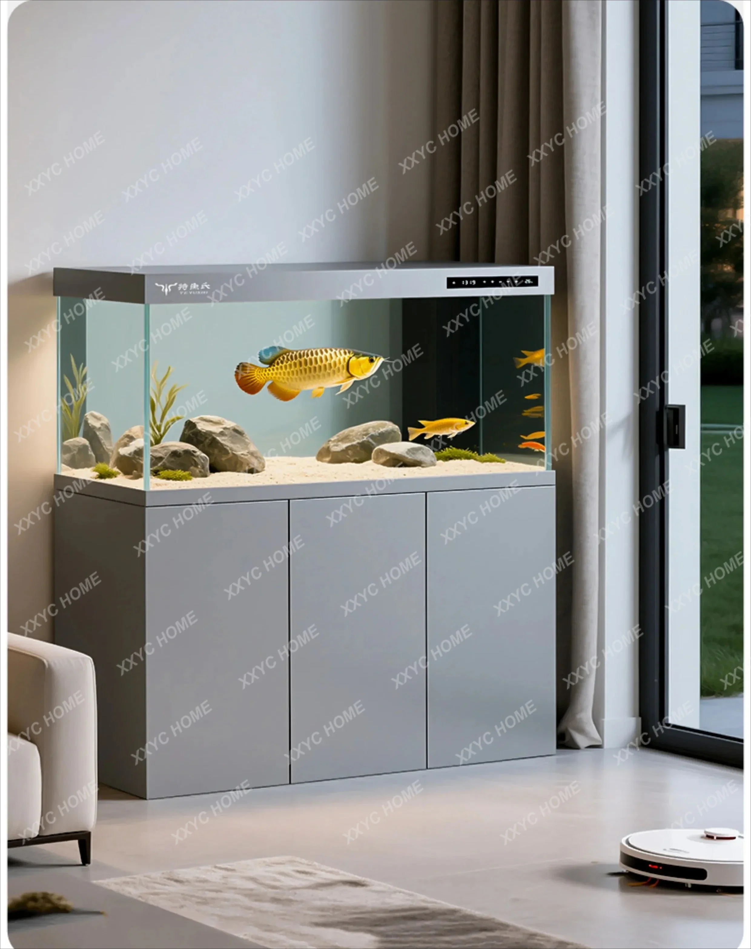 M02 Modern Living Room Aquarium Floor Ecology Creative New Style Aquarium Customizable Ornamental Fish Home Furniture Acuario