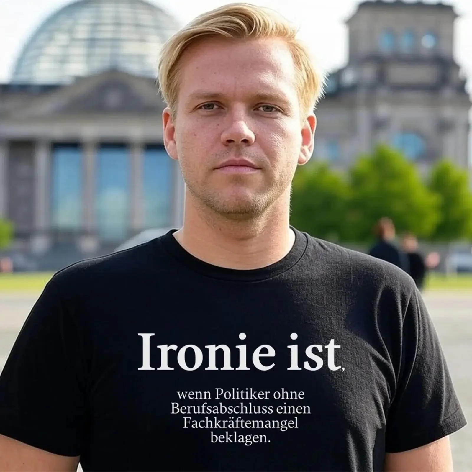 C'est ironique que les politiciens sans formation professionnelle se plaignent du manque de travailleurs qualifiés T-shirt vintage