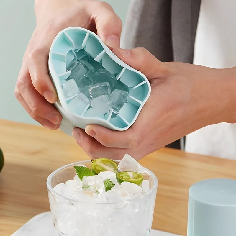 2024  1pc new Silicone Ice Bucket Cup Mold Ice Cubes Tray Food Grade Quickly Freeze Design Frozen Drink Maker for Whiskey Beer