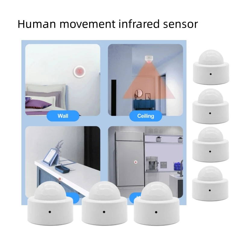 4/2/1 Pcs Tenky Tuya Zigbee Smart PIR Motion Detector Human Body Infrared Sensor Anti Theft Tuya App Remote Control Smart Life