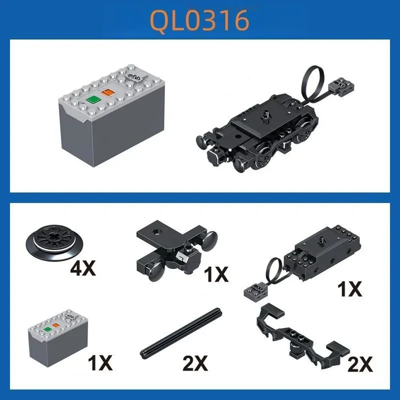 MOC rail transit luxury high-speed train model puzzle toy building blocks birthday gift
