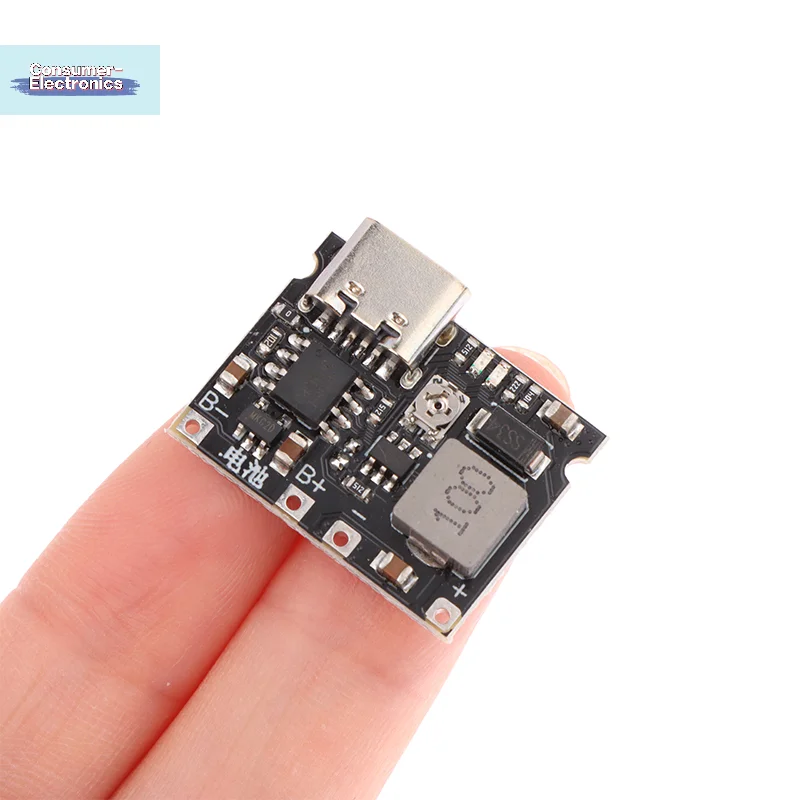 【USB Type-C 2A Lithium Battery Fast Charge Module Li-ion 18650 3.7V 4.2V Battery Charger Board DC-DC Step Up Boost Module】