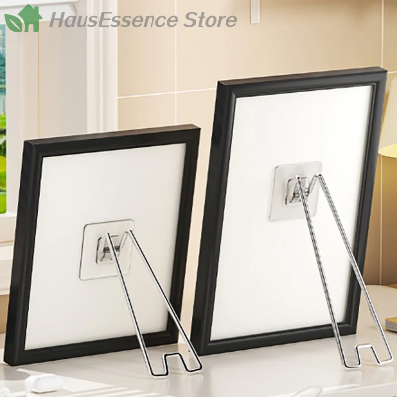 ※No Drill No Nail Photo Frame Stand Desktop Display Support Holder Suitable Pictures Albums Artwork Easy Latest Model
