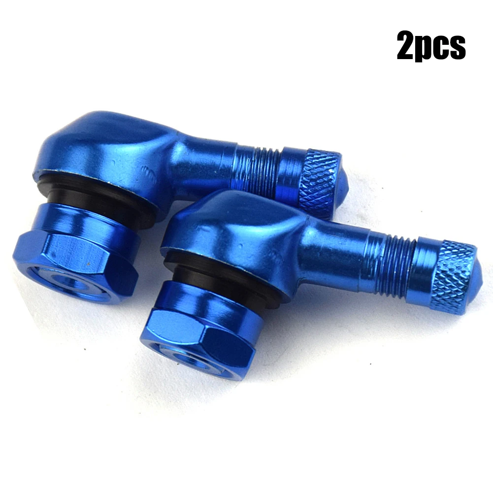 2Pcs Motorcycle Tire Valve Stems 90 Degree CNC Universal Motorcycle Aluminum Wheels Tire Tubeless Valve Stems For Rim Wheel Part