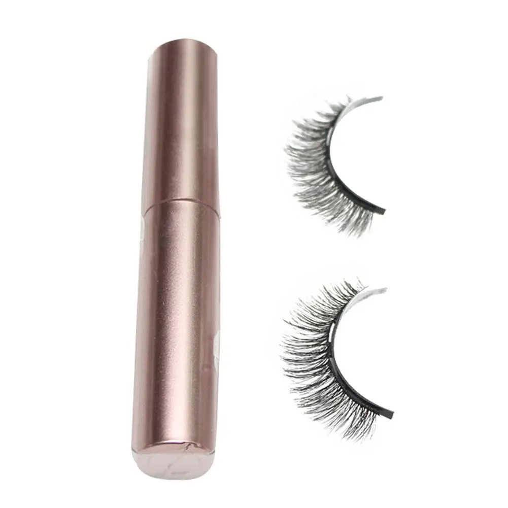 Magnetische falsche Wimpern Mode Frauen natürliche Faux magnetische Wimpern Schönheit Make-up magnetisch mit Werkzeugen Kleber Nerz m9z4