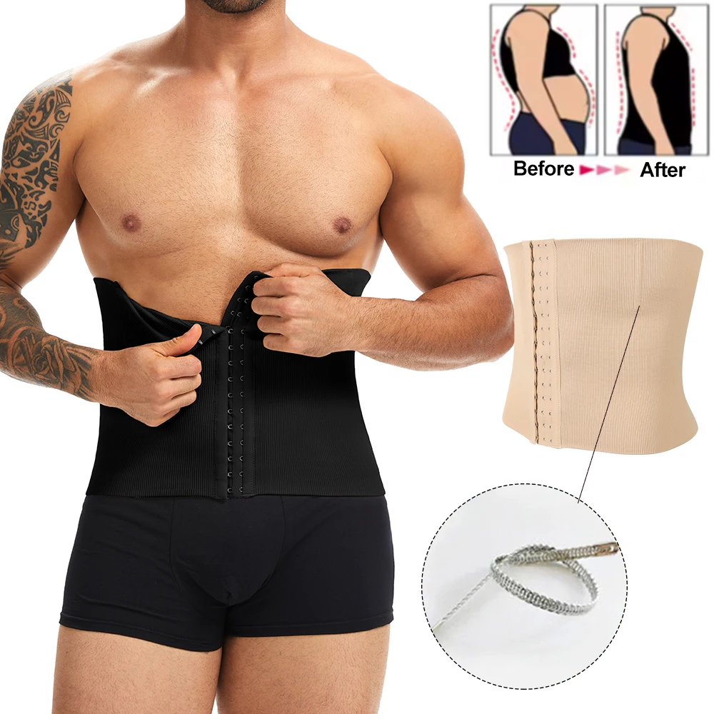 

Тренажер для талии для мужчин, корректирующее белье для живота, пояс для живота, поддержка спины, формирователь тела, триммер, пояс, нижнее белье для фитнеса, новинка