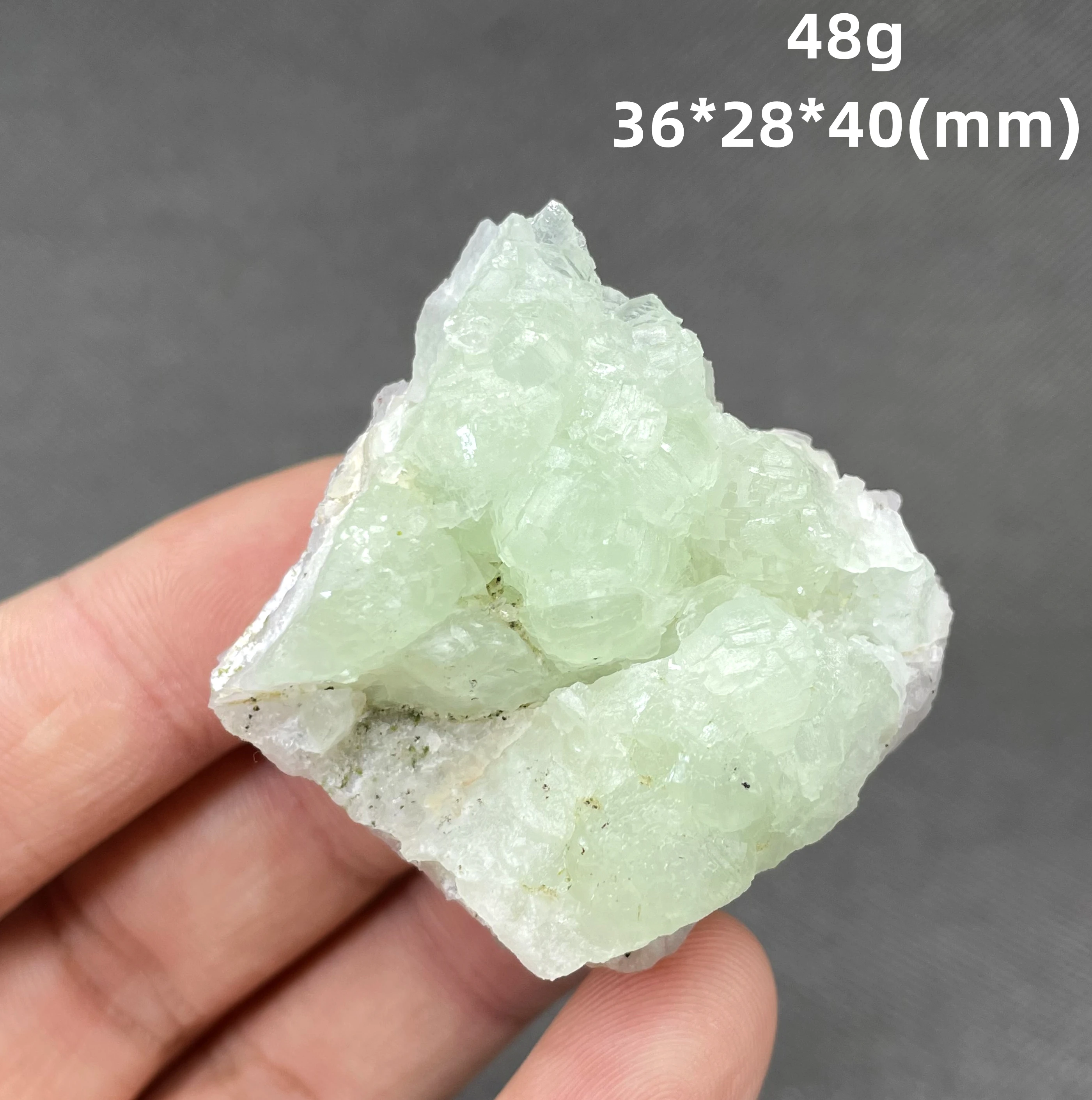 NEW! 48g Natural rare Prehnite and White crystal symbiosis Mineral Specimens stones and crystals healing crystals quartz