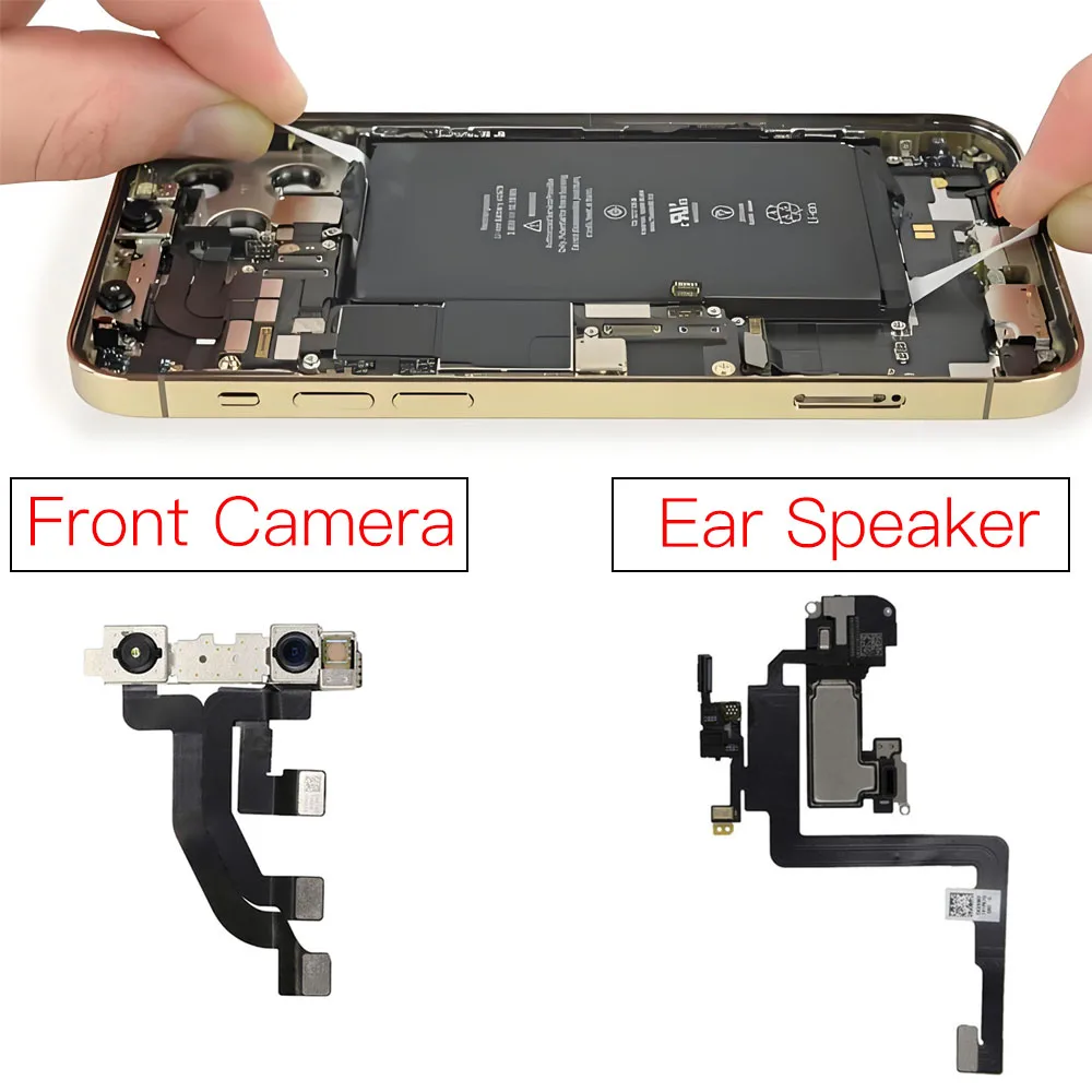 Ear Speaker Front Camera Flex Cable For iPhone X XR XS 11 Pro Max Earpiece With Microphone ，Face Camera Module Replacement