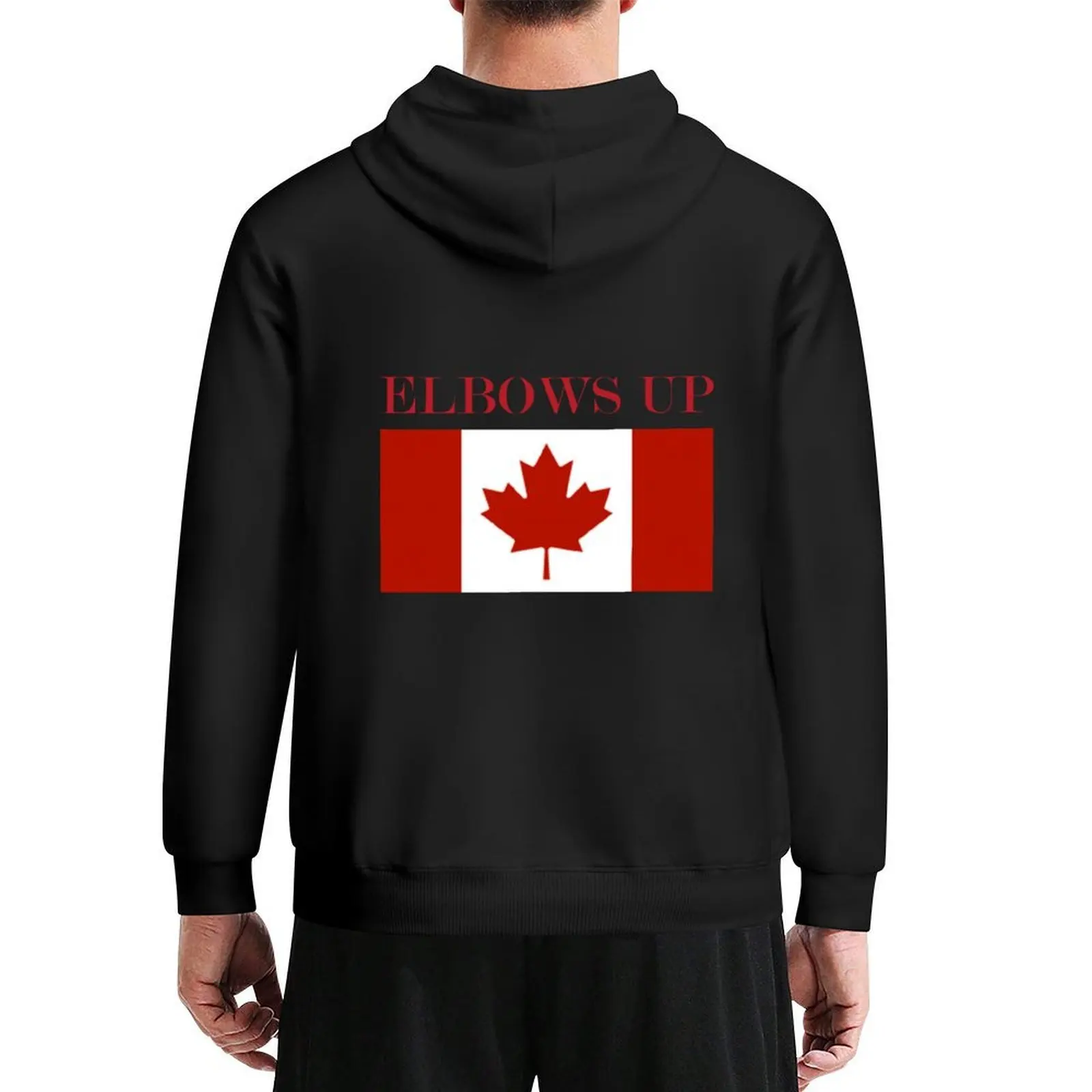 

Elbows Up, Canada Flag Hoodie hooded shirt mens clothing autumn blouse new features of hoodies & sweatshirts