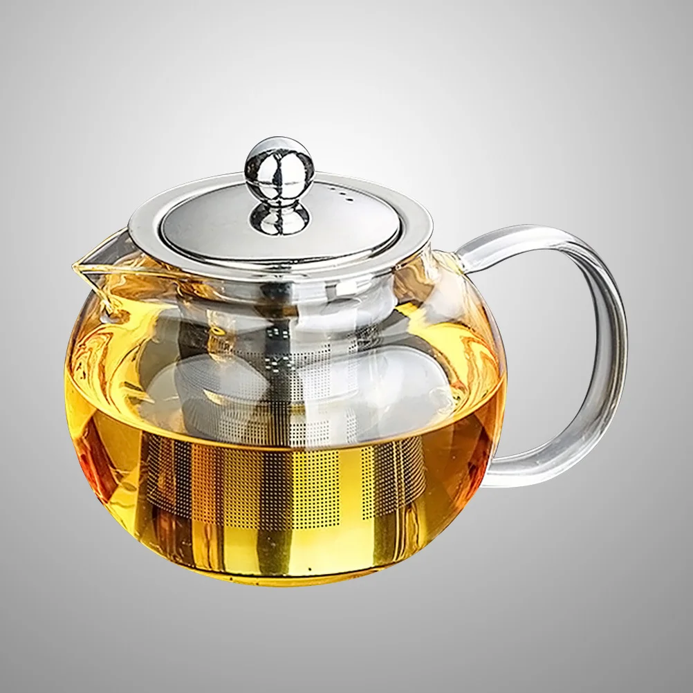 

1300Ml Borosilicate Teapot Pure Handcrafted Glass Tea Pot for Serving Tea At Home Gift Idea with Stainless Steel Strainer