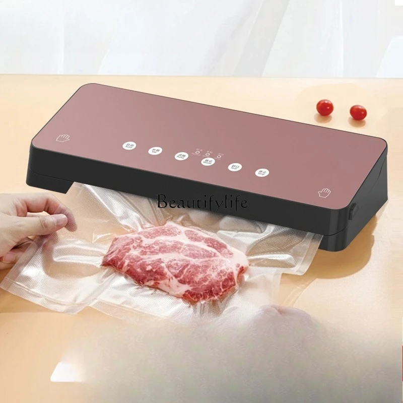 

05-Vacuum sealing machine food preservation vacuum packaging machine household small