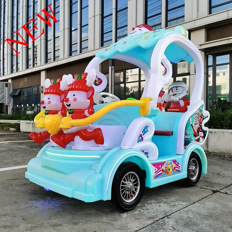 Indoor and outdoor children's  bumper car powered cartoon with amusement park car awning