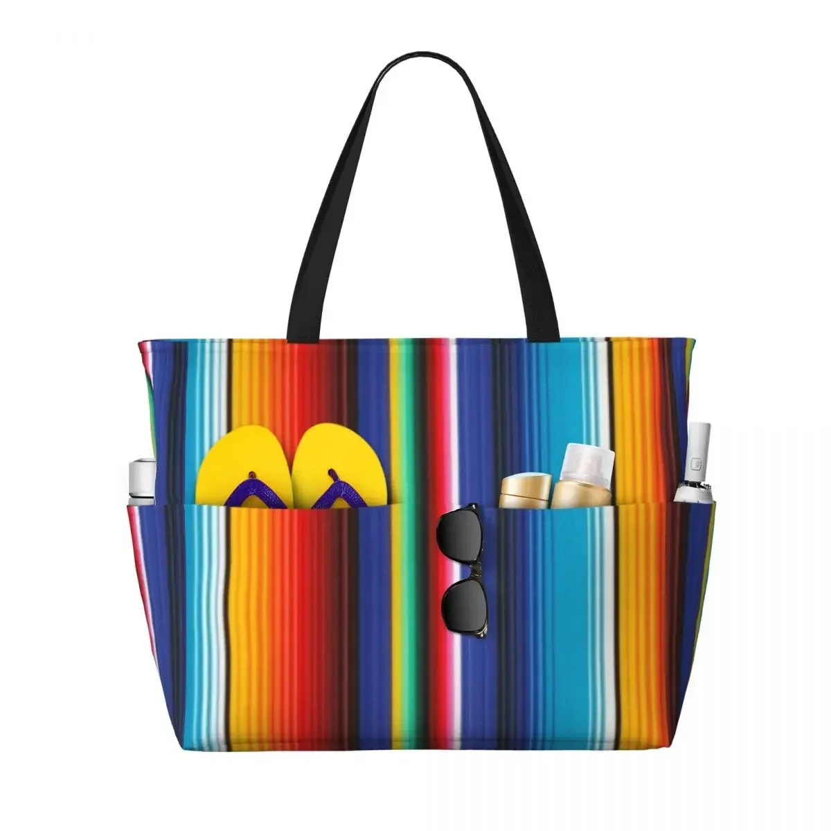 Bolsa de viagem praia padrão vintage, sacola mexicana, elegante grande capacidade, presente de aniversário, padrão multiestilo