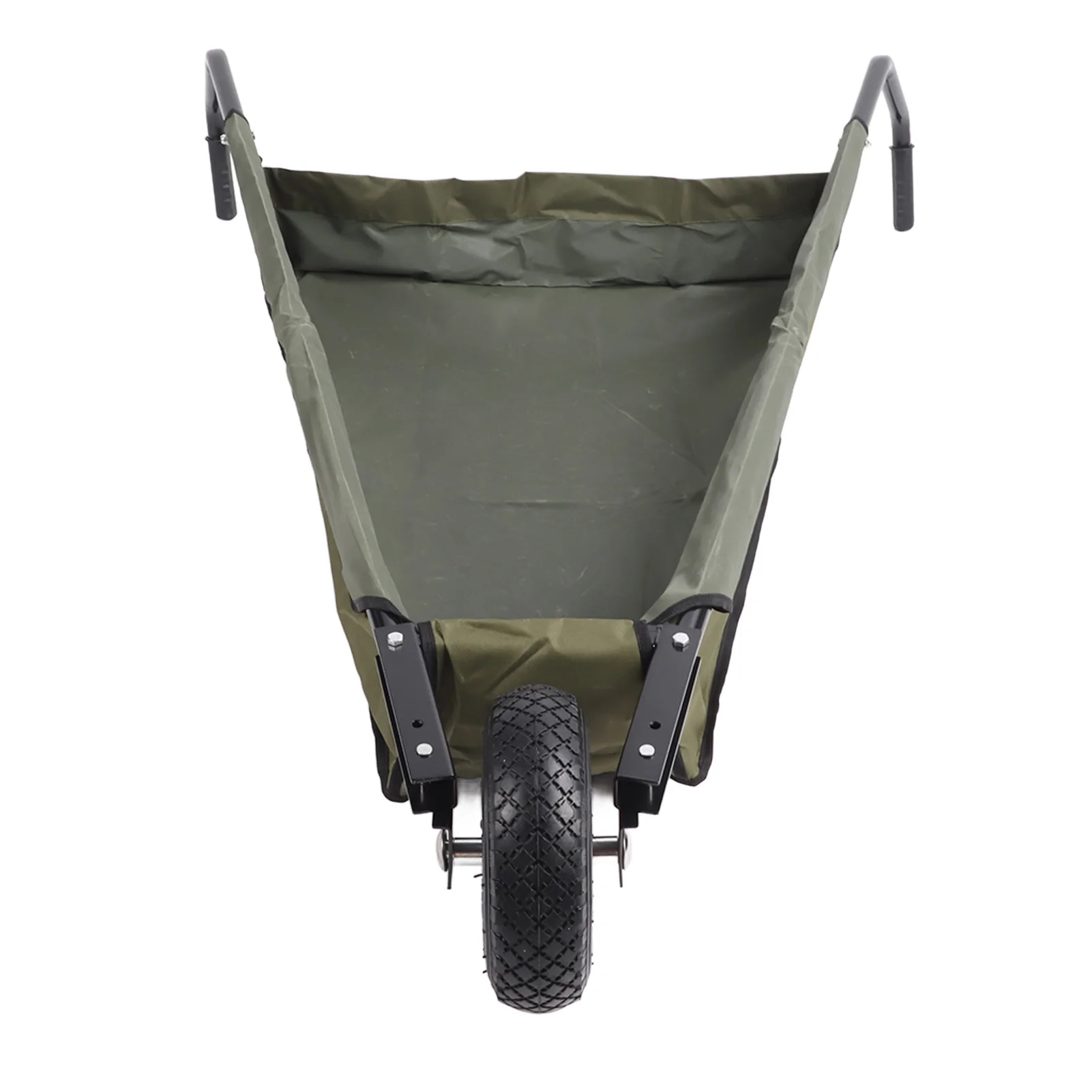 Garden Wheelbarrow Collapsible Garden Wheelbarrow Steel Tube Large Capacity Bag Foldable Yard Cart for Grass Weeds Bark Soil view 4