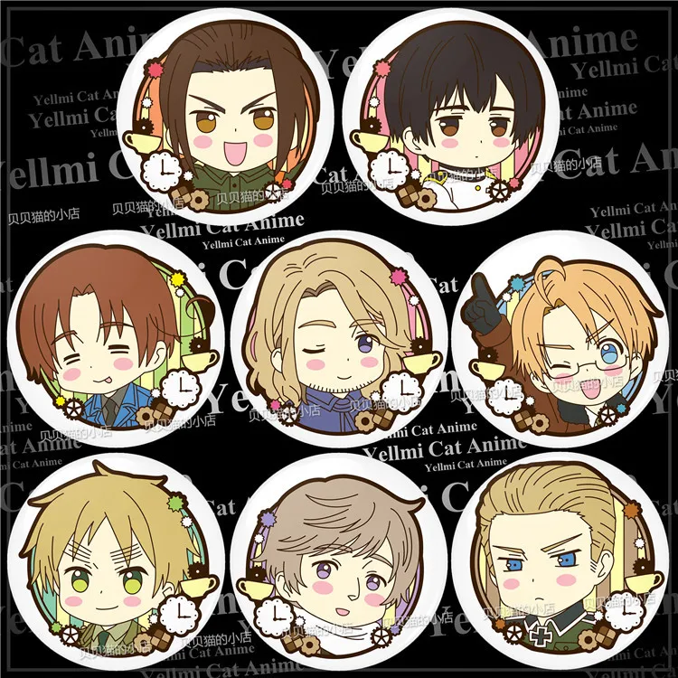 HETALIA брошка Axis Powers 58MM BADGES BUTTONS