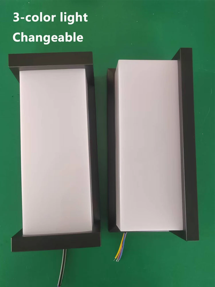 

Наружный настенный светильник, водонепроницаемый IP65, светодиодное освещение, 3-цветный светильник, сменные светильники для крыльца, балконные садовые светильники, уличный настенный светильник
