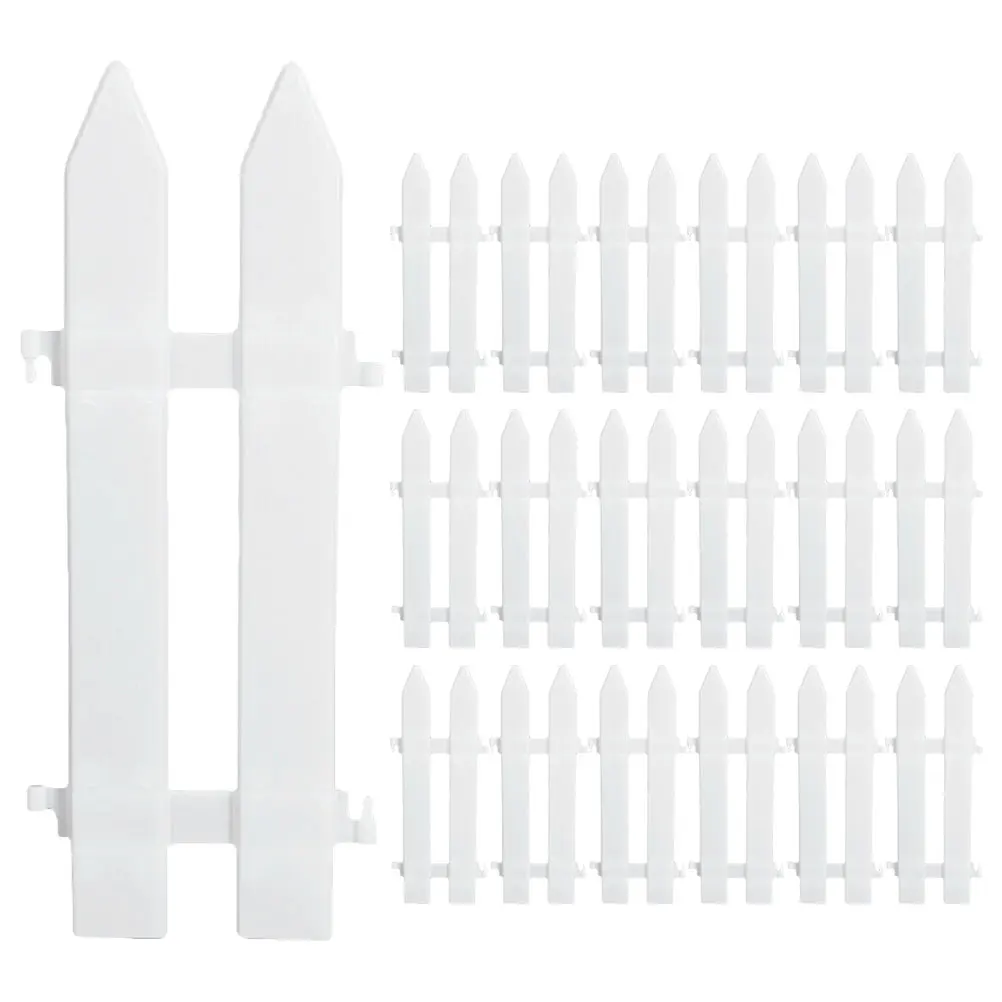 

20 Pcs Christmas Fence Rustic Decorations Garden Edging Border Decorative Fences The Baby