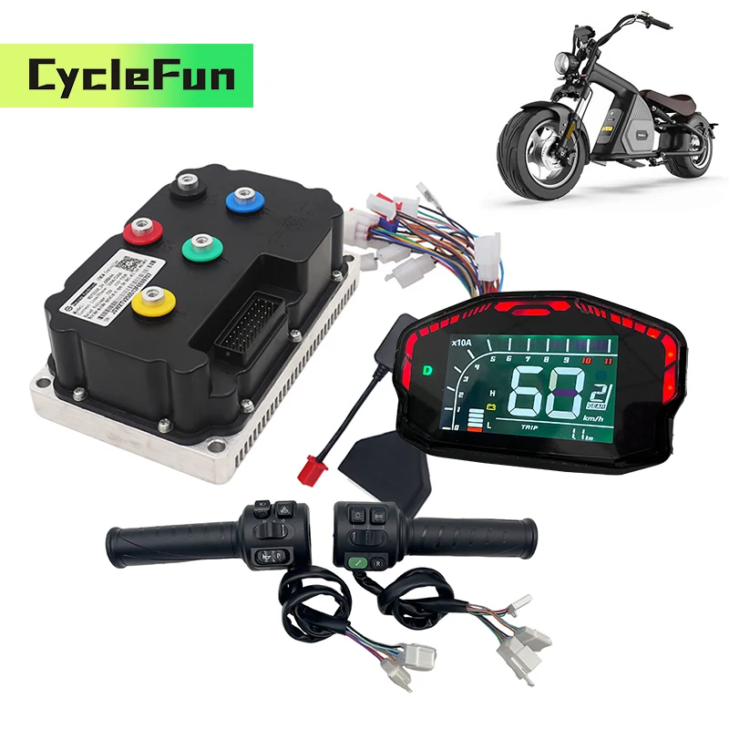 

Контроллер синусоидальной волны FarDriver ND72300 2KW-3KW 100A с дисплеем DKD и дроссельной заслонкой T08 для комплектов для переоборудования электрических мотоциклов