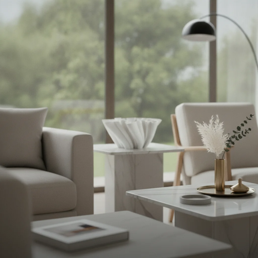 Fluted Vase Matte White Vase Dried Flowers