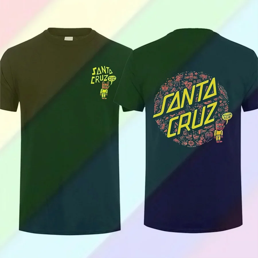 

Новинка 2024, волнистая мужская летняя футболка Billa-bong, 100% хлопок, двусторонняя печать, высокое качество, повседневный верх