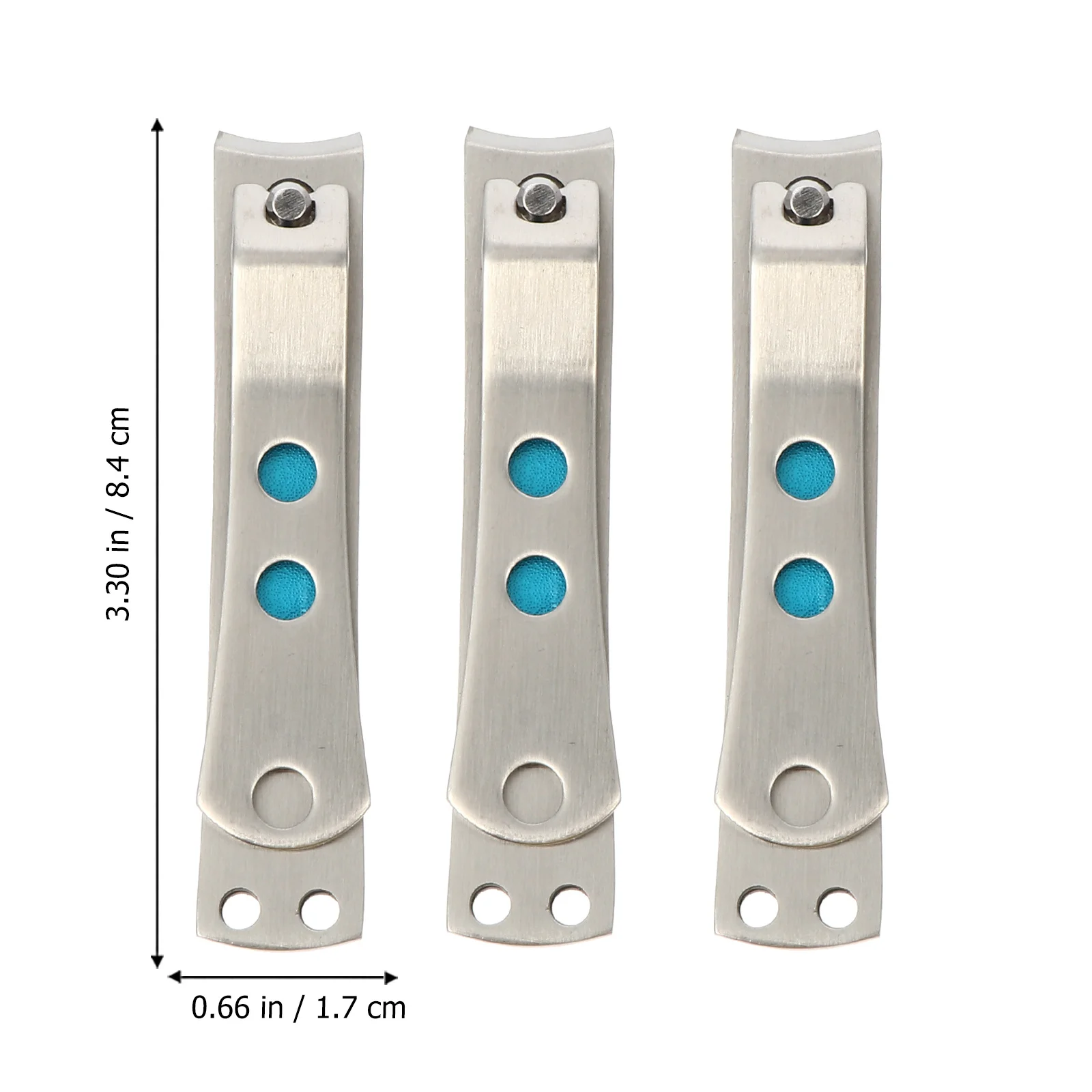 

3pcs Stainless Steel Nail Clippers Finger Toe Cutters Ultra Sharp Precision Blades Sturdy Durable Easy Clean For Home Travel
