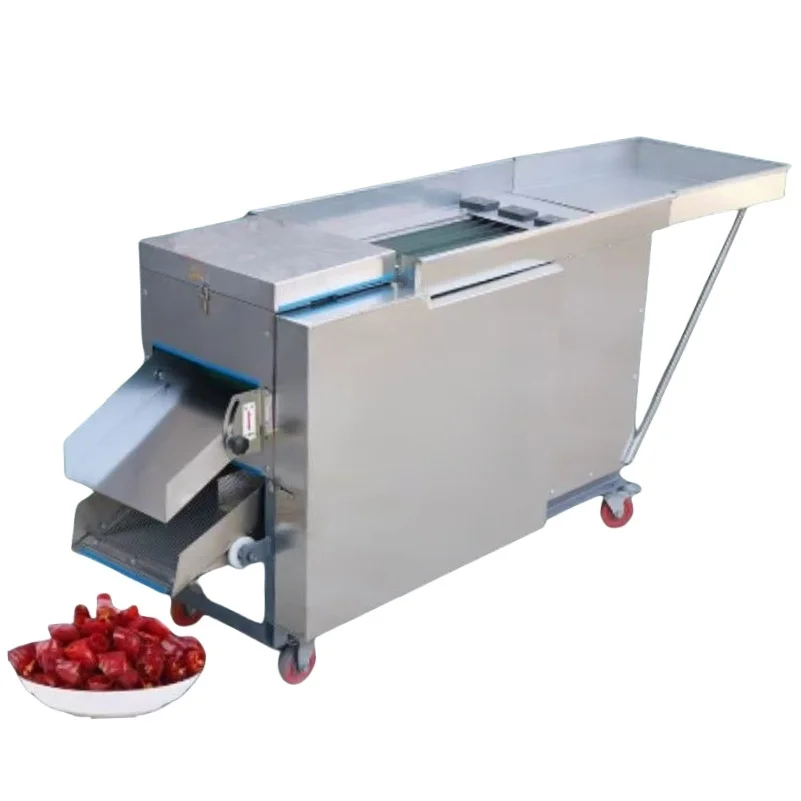 

High Quality Chili Pepper Root Slicing Machine Dry Pepper Seeds Remove Machine Chili Seeds and Skin Separating Machine
