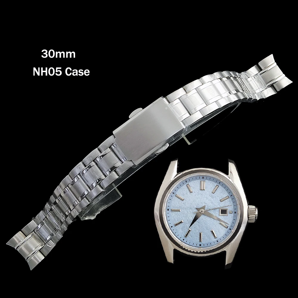 

30mm Watch Case NH05 GS Women's Simple Stainless Steel Case Custom Logo Dial Suitable for NH05 Movement Diving Watch Accessories
