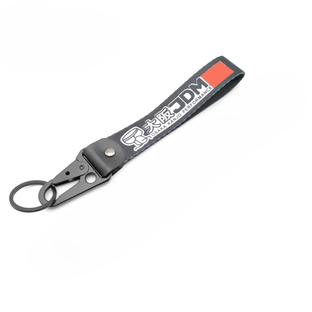 Neueste jdm Stil Auto Schlüssel bund Nylon Initiale d Geschenk Lanyard Schlüssel ring Auto Schlüssel Stahl Feder clip Schlüssel Starp Schlüssel Anhänger