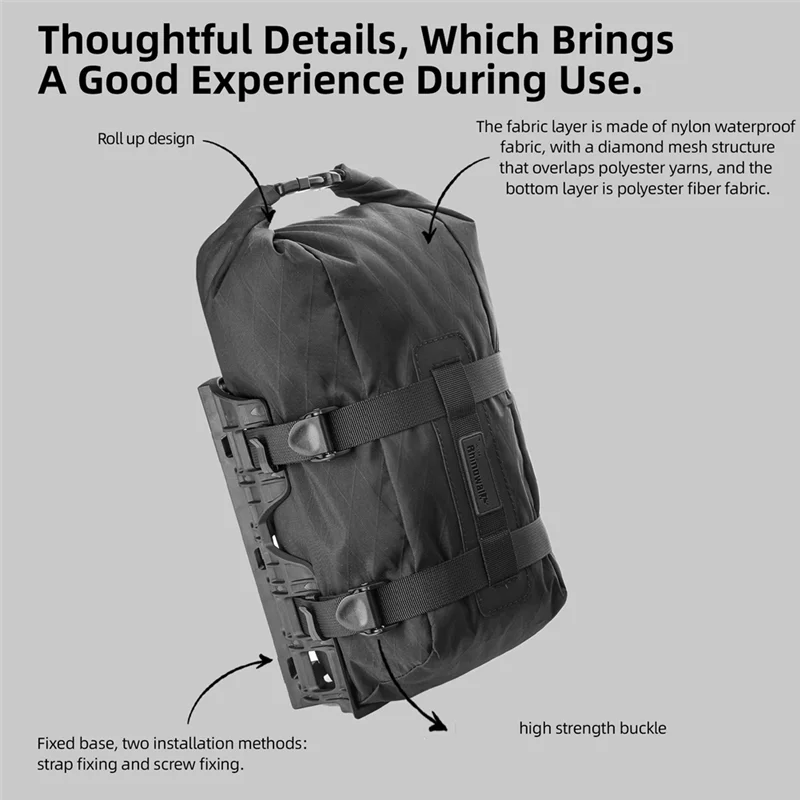 

Сумка для передней вилки велосипеда Rhinowalk, быстросъемная водонепроницаемая сумка для Mtb, дорожный гравийный велосипед, велосипедная сумка для хранения, поддержка 15 кг